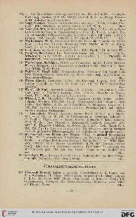 Almanache / Taschenbücher (Nr. 342-383)