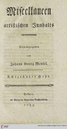 Achtzehnter Heft