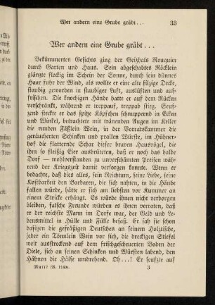 33-40, Wer andern eine Grube gräbt