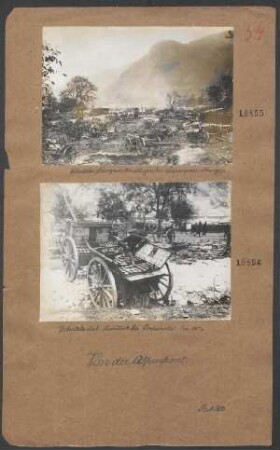 Erbeutete ital. Munition bei Serpenizze
