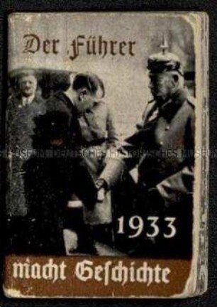 Nationalsozialistisches Miniaturbuch als Bildband über wichtige Stationen des Jahres 1933 in der Politik von Adolf Hitler