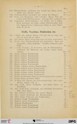 Stoffe, Trachten, Stickereien etc. (Nr. 161-192)