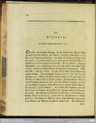 XII. Olympia