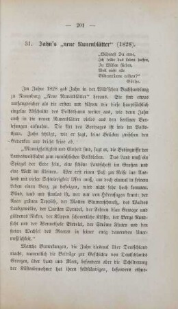 31. Jahn's "neue Runenbätter" (1828)