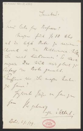 Brief an Karl Klindworth : 06.01.1894