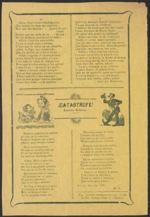 ¡Catástrofe! : Canción moderna