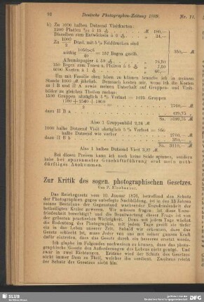 Zur Kritik des sogen. photographischen Gesetzes