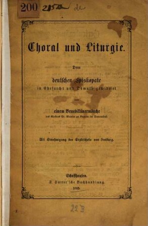 Choral und Liturgie