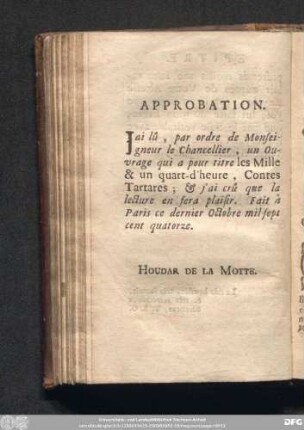 Approbation.