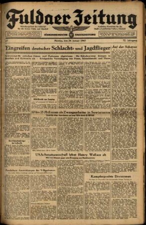 Ausgabe vom Montag, den 29. Januar 1945.