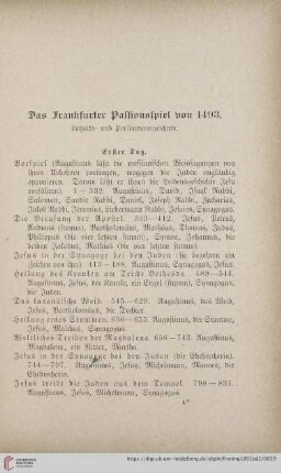 Das Frankfurter Passionsspiel von 1493