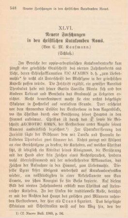 548-552 Neuere Forschungen in den christlichen Katakomben Roms : Schluss