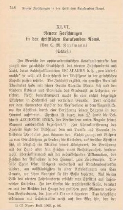 548-552 Neuere Forschungen in den christlichen Katakomben Roms : Schluss