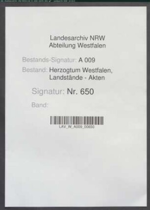 Erwiderung der Landstände