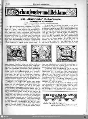 Schaufenster und Reklame