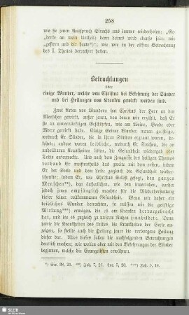 Betrachtungen über einige Wunder, welche von Christus bei Bekehrung der Sünder und bei Heilungen von Kranken gewirkt worden sind