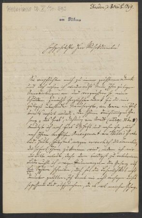 Brief an Friedrich Wilhelm Jähns : 03.11.1869