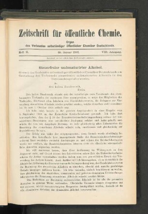 Heft II. 30. Januar 1902.