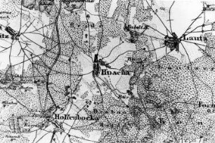 Senftenberg-Hosena. Topographische Karte vom Preußischen Staate, Bl. 250 Hoyerswerda, aufgen. 1846, Nachträge 1862
