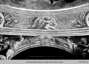 Evangelistensymbole und Ornament - Tambourzone m. Evangelistensymbolen