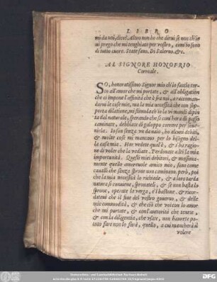 Al Signore Honofrio Correale.