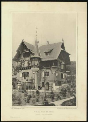 Tafel 19. Villa im Dolder bei Zürich. Architekt: J. Gros, Zürich-Hottingen