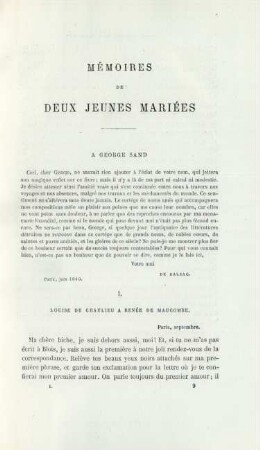 Mémoires de deux jeunes mariées