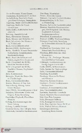 Leihgeber-List