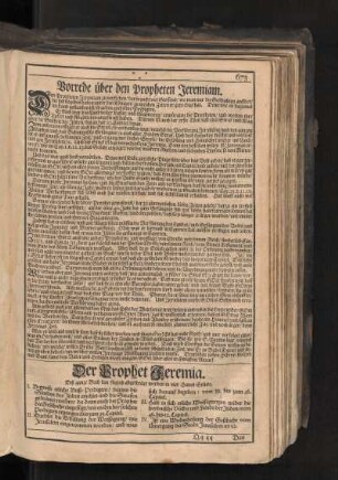Der Prophet Jeremia.