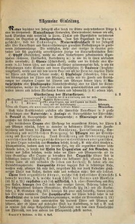 Dr. Johannes Leunis analytischer Leitfaden für den ersten, wissenschaftlichen Unterricht in der Naturgeschichte, 1. Zoologie