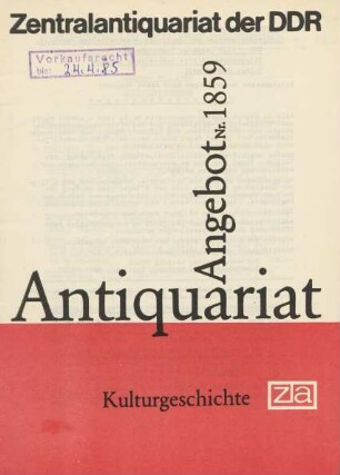 Nr. 1859: Kulturgeschichte