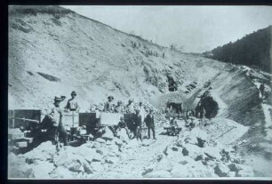 Bau der Kinzigtalbahn bei Alpirsbach
