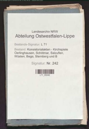 Schule zu Bremke (Pfarrei Exten) [siehe auch Nr. 217]
