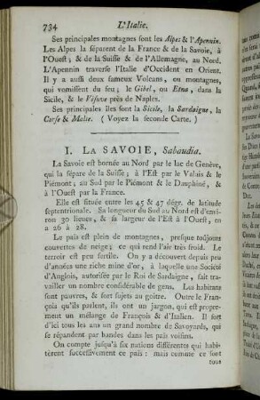 I. La Savoie, Sabaudia.