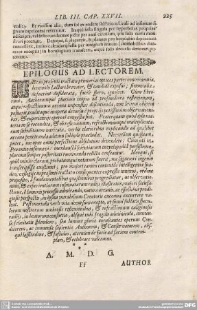EPILOGUS AD LECTOREM.