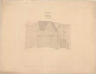 Voit, August von; Hambach; Hambacher Schloss, "Maxburg" - Westfassade (Aufriss)