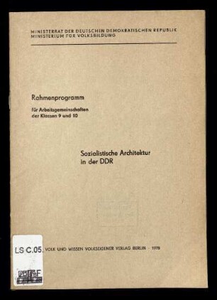 Sozialistische Architektur in der DDR