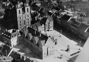 Marktplatz von Wittenberg : Blickrichtung Südosten