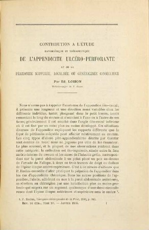 Revue de chirurgie. 15,a. 1895