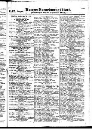 1142.Ausgabe. Mittwoch, 6. September 1916