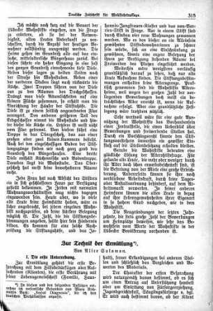 Zur Technik der Ermittlung