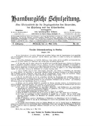 Deutsche Lehrerversammlung in Breslau