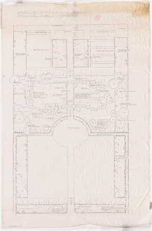 Kleingarten Frau von Borsig, Berlin-Dahlem: Gartenplan 1:50