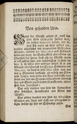Von gefunden Urin. - Zum Beschluß.