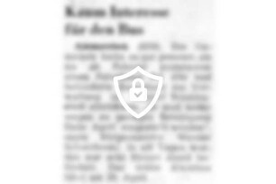 Kaum Interesse für [Name maskiert]