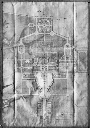 Heidenau-Großsedlitz, Gartenanlage, 1. Entwurf : Heidenau-Großsedlitz, Gartenanlage, 1. Entwurf von Longuelune