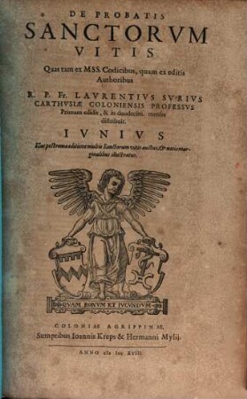 De Probatis Sanctorvm Vitis, 6. Ivunivs