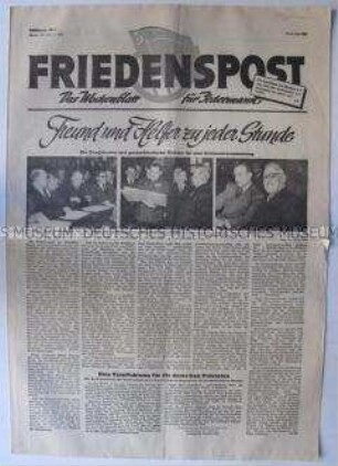 Wochenzeitung der DSF "Friedenspost" über das Leben in der Sowjetunion