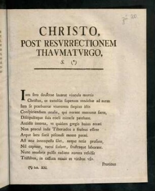 12a-12d, Christo, Post Resvrrectionem Thavmatvrgo, S. (*)