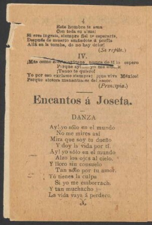 Encantos á Joseta. : Danza